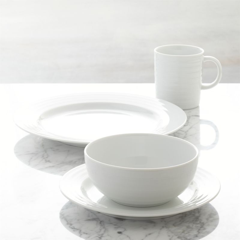 Roulette White Salad Plates, Set of 8 - Image 10