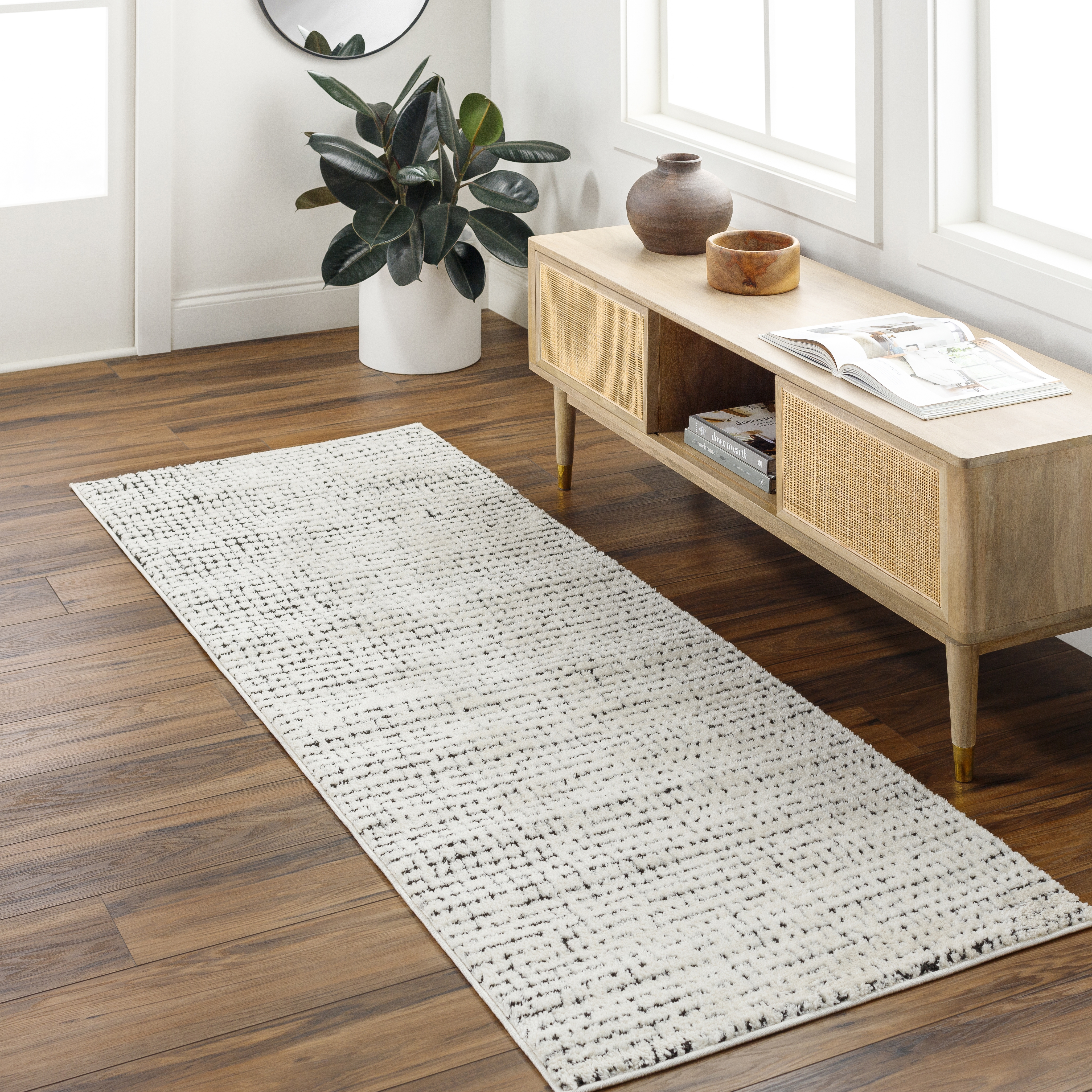 Freud Beige Indoor 9'2" x 12' Machine Woven Rug - Image 1