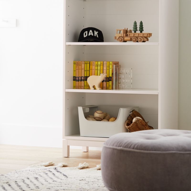 Parke White Wood 4-Shelf Bookcase - Image 2