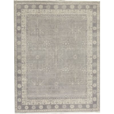 One-of-a-Kind Hand-Knotted Gray/Beige 7'8" x 10' Wool Area Rug - Image 0