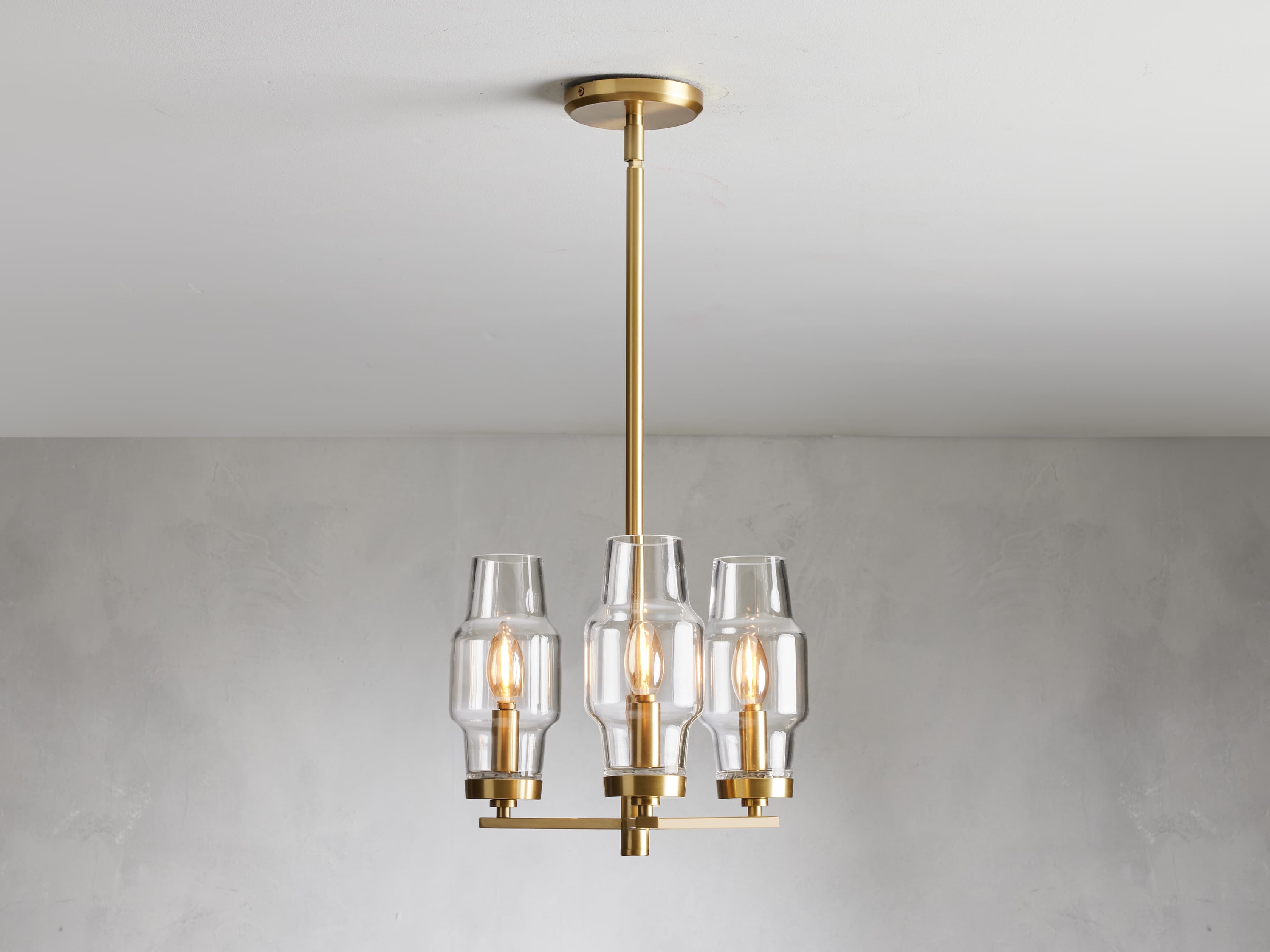Lucens Semi Flush Mount in Brass - Image 0