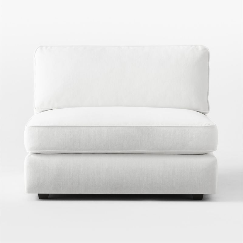 Malea White Performance Fabric Armless Chair - Image 1