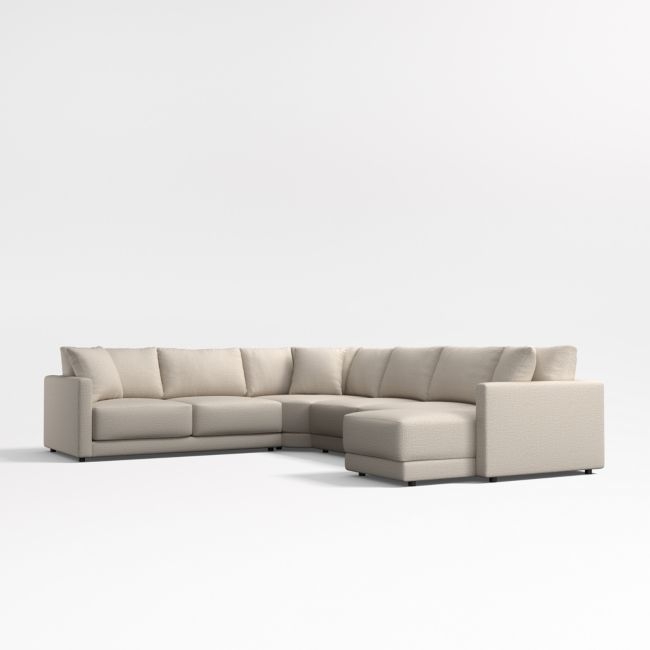 Gather Deep 4-Piece Wedge Sectional Sofa with Chaise Lounge - Image 0