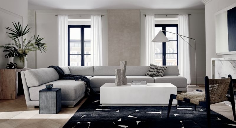 Matter Ivory Cement Rectangle Coffee Table - Image 1