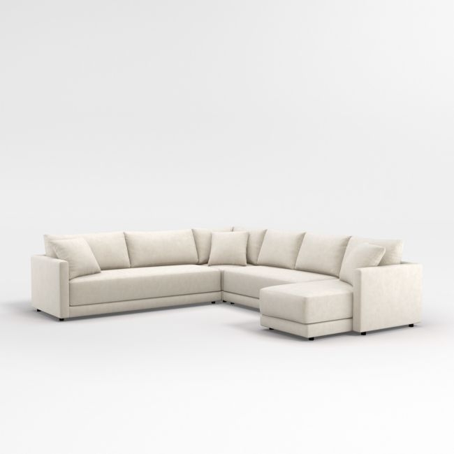 Gather 4-Piece L-Shaped Bench Sectional Sofa with Chaise Lounge - Image 0