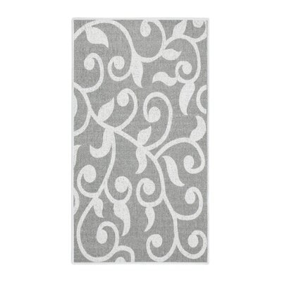 Beyla Floral Cotton Gray/White Area Rug - Image 0