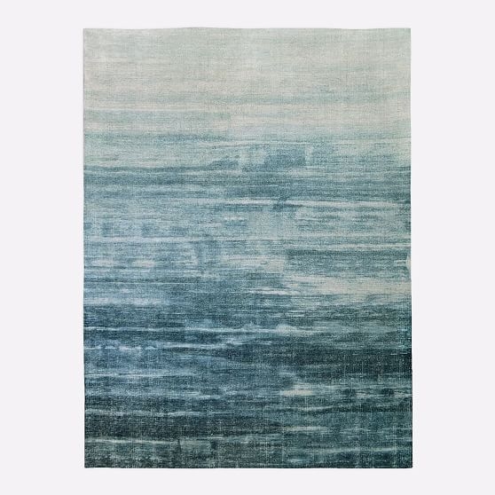 Painted Ombre Rug, 6'x9', Midnight - Image 0