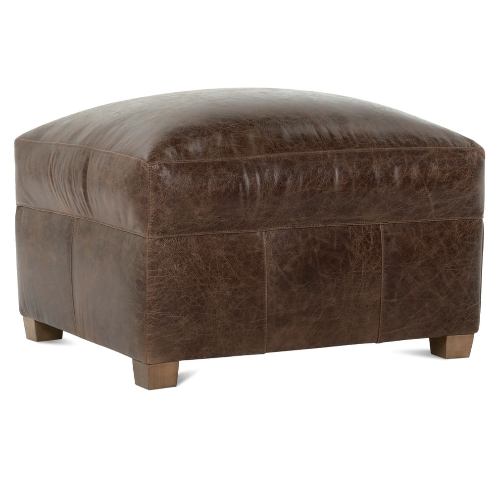 Lilah Leather Ottoman - Image 1