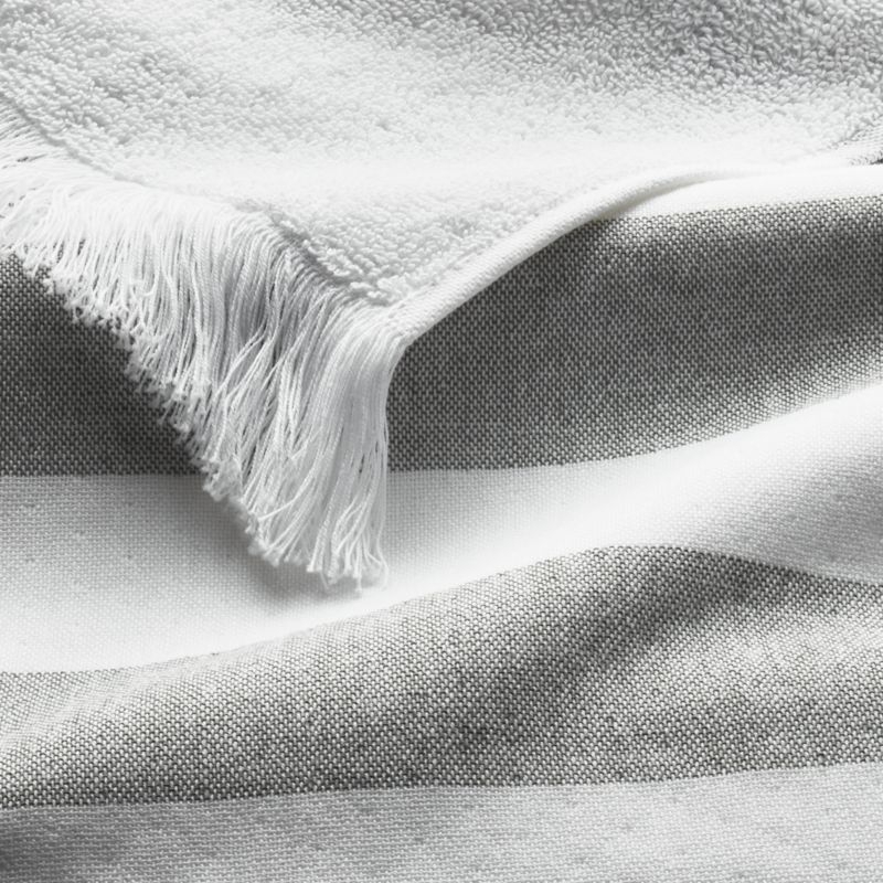 Organic Cedros Grey Hammam Hand Towel - Image 5