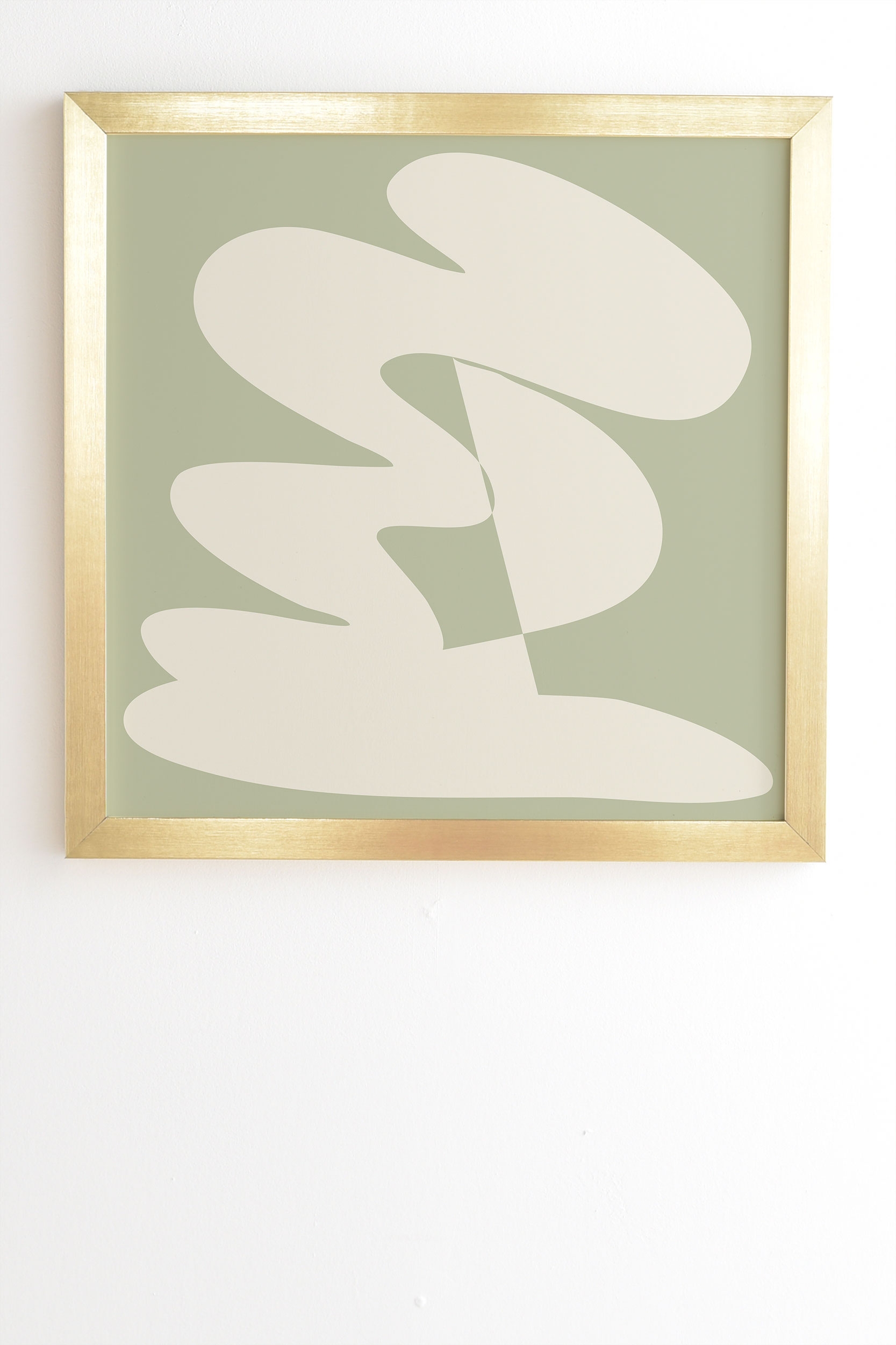 Minimalist Modern Abstract Exp by June Journal - Framed Wall Art Basic Gold 12" x 12" - Image 1