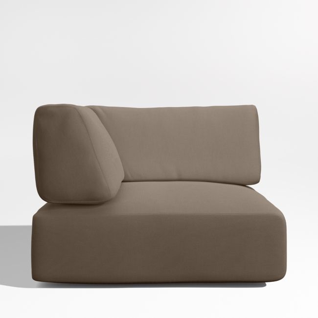 Mallorca Cast Shale Brown Sunbrella ® Outdoor Corner Chair Cushion - Image 0