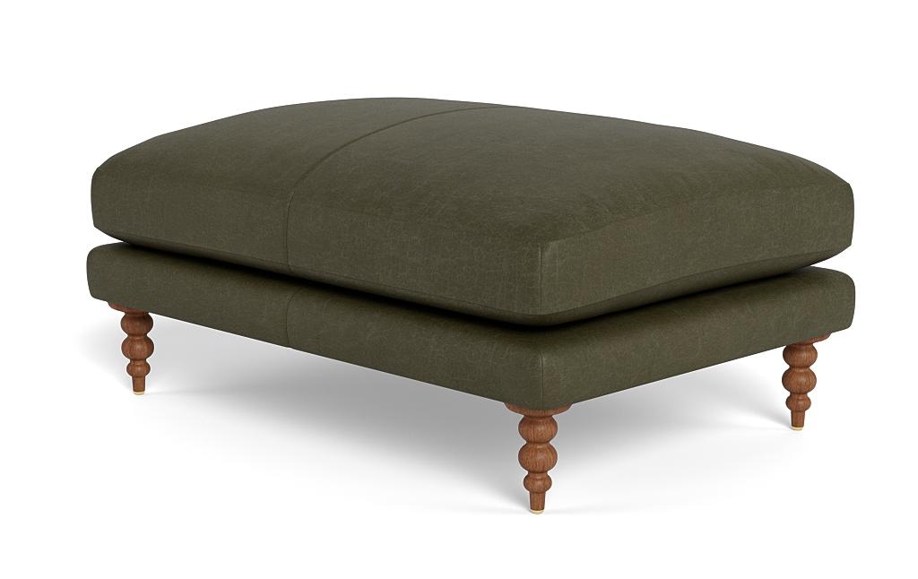 Maxwell Leather Ottoman by Apartment Therapy - Image 2