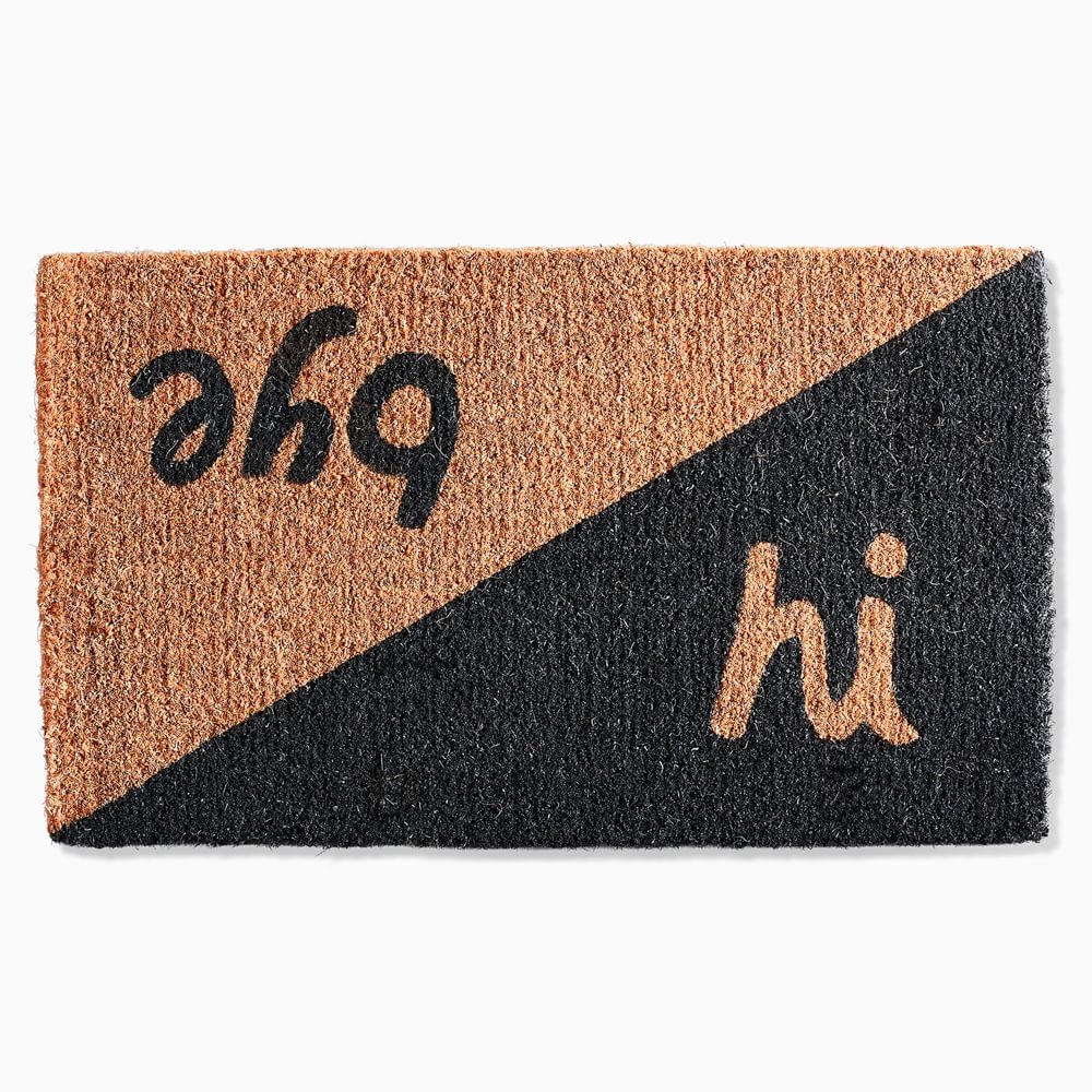 Hi Bye Doormat, 18x30, Charcoal - Image 0