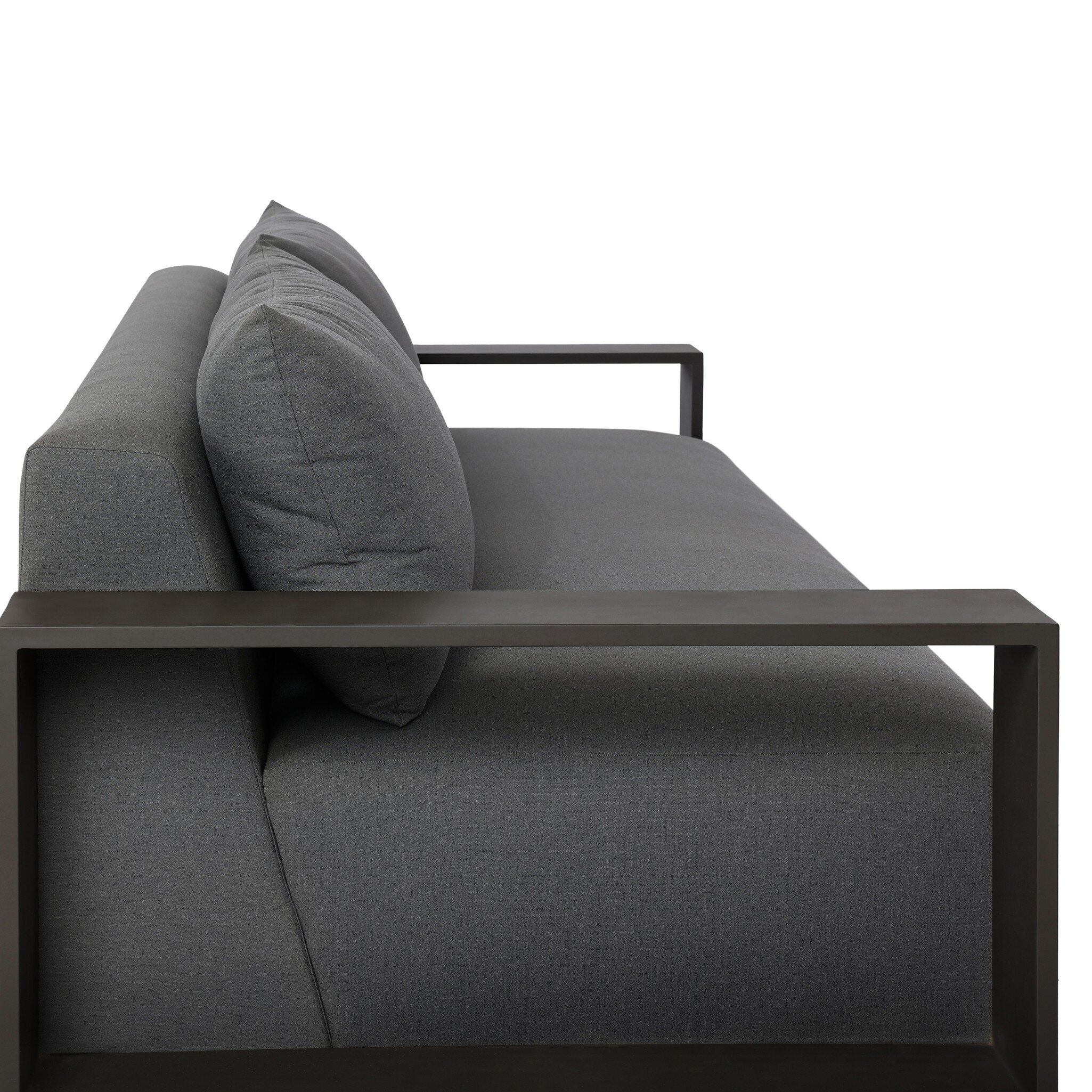Branford Outdoor Metal Sofa-106" - Arashi Graphite - Image 9