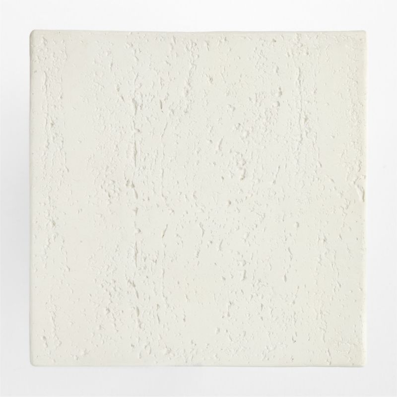 Tito Textured Faux Travertine 14" Side Table - Image 1