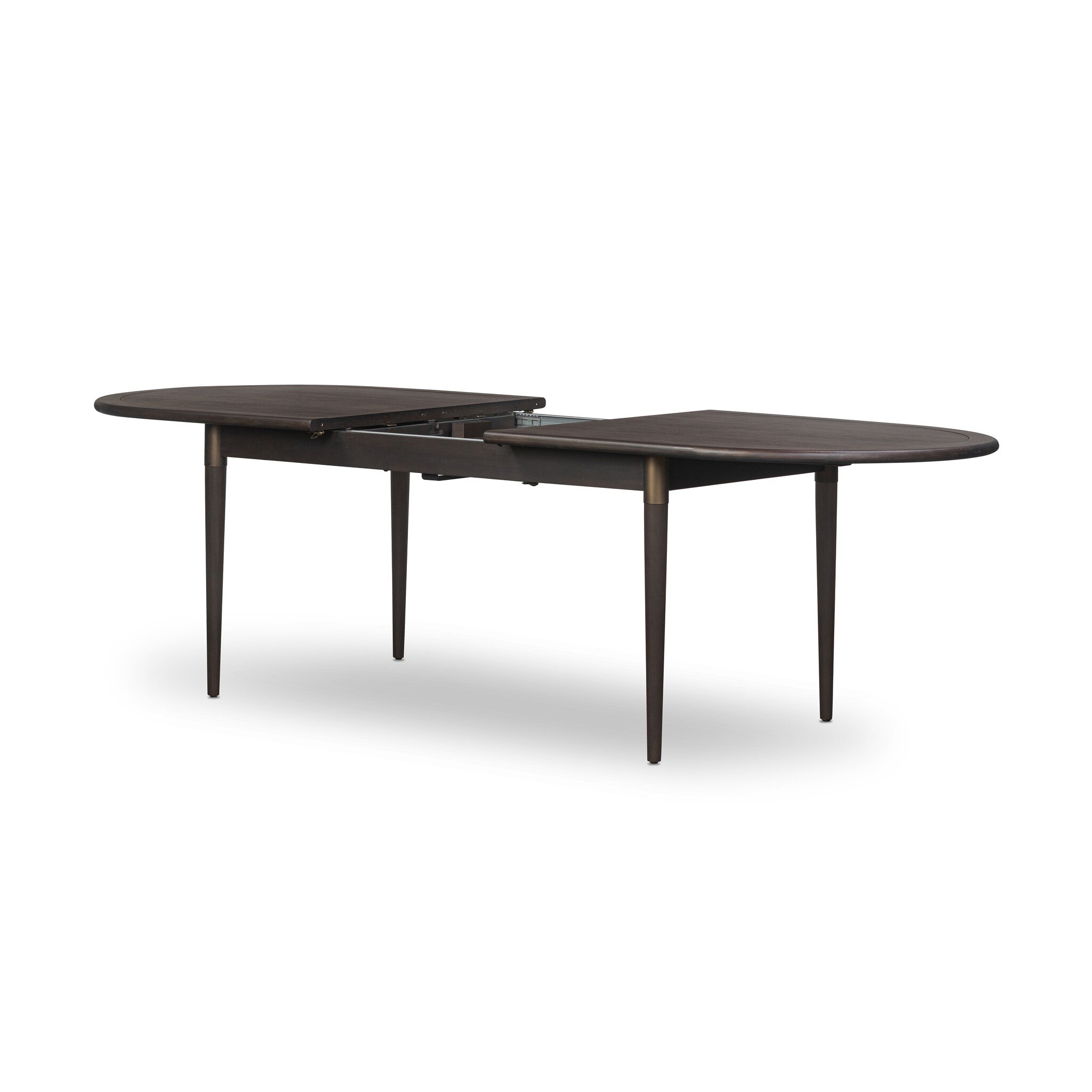 Harper Oval Extension Dining Table - Black Mango Veneer - Image 6