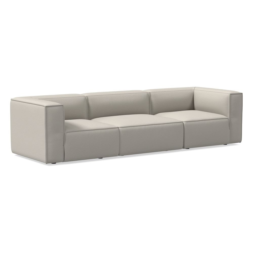 Remi 105" Modular Sofa, Basket Slub, Pearl Gray - Image 0