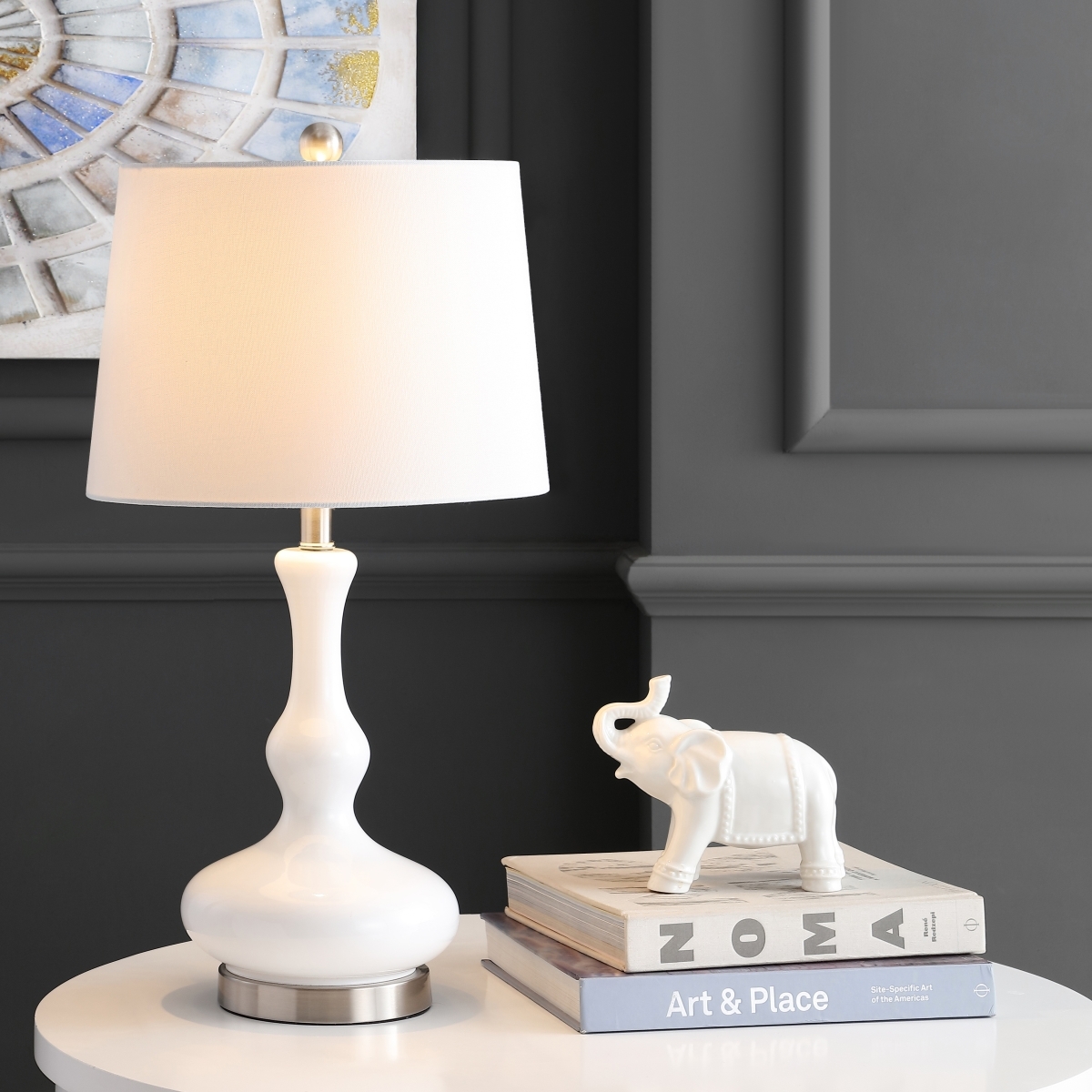 Kellen Table Lamp - White/Silver - Safavieh - Image 3