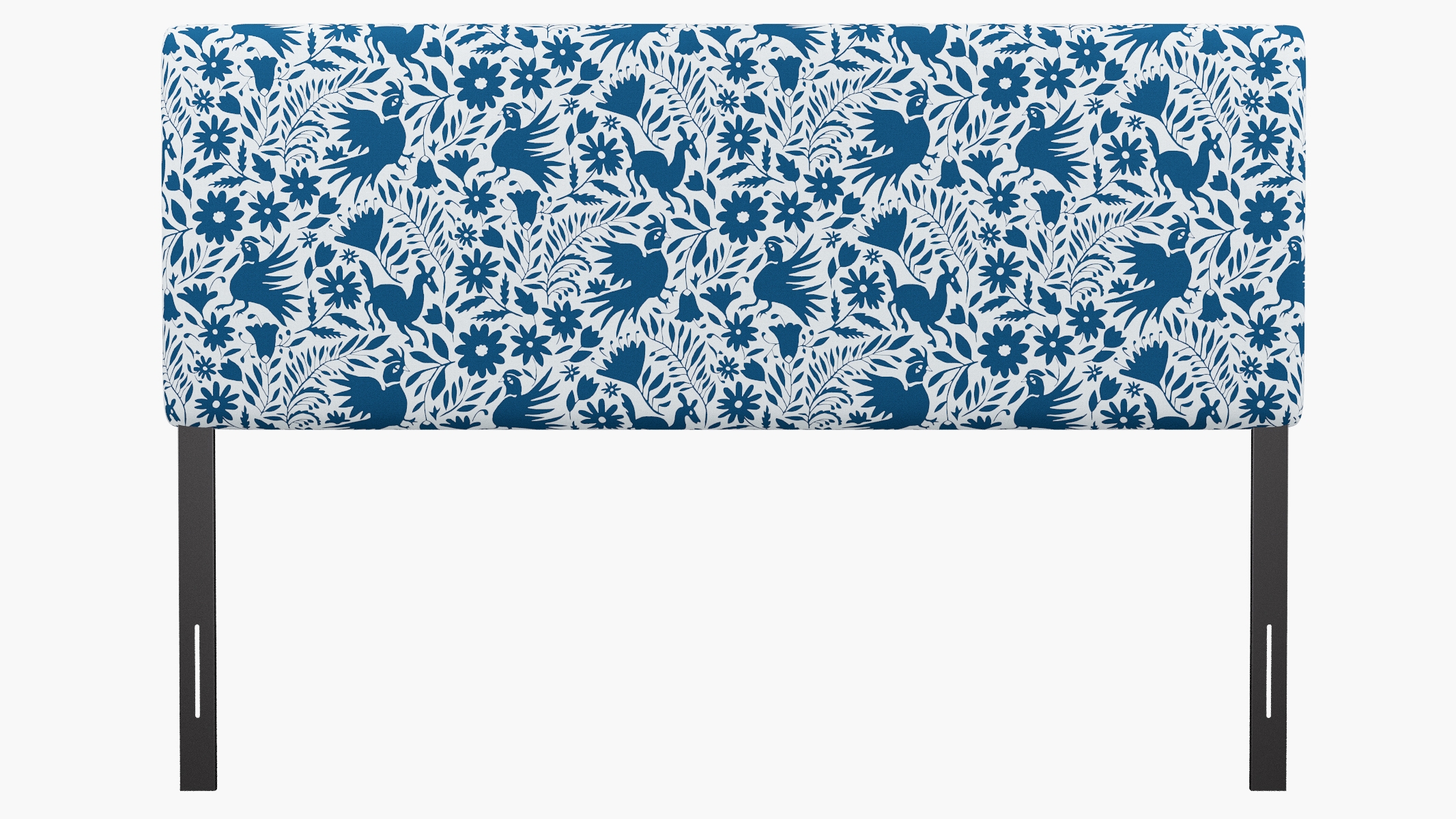 Square Back Headboard, Cerulean Frida, King - Image 1