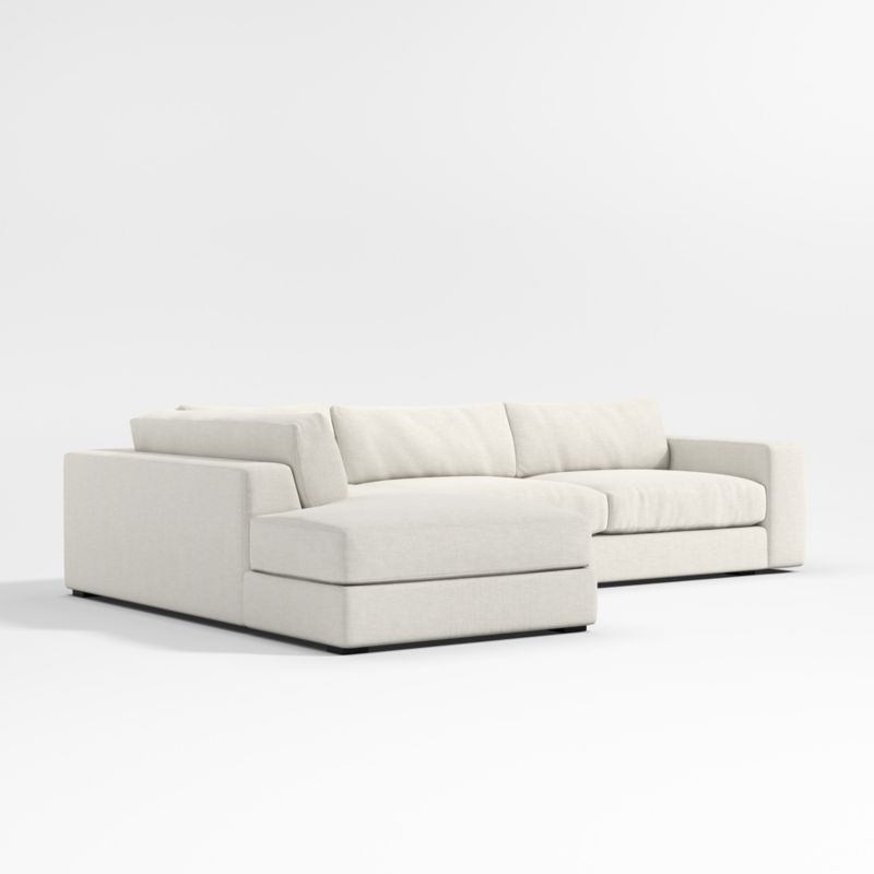 Oceanside Low Deep-Seat 2-Piece Left-Arm Bumper Sectional Sofa - Image 1