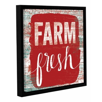 Farm Fresh Framed Textual Art on Wrapped Canvas - Image 0