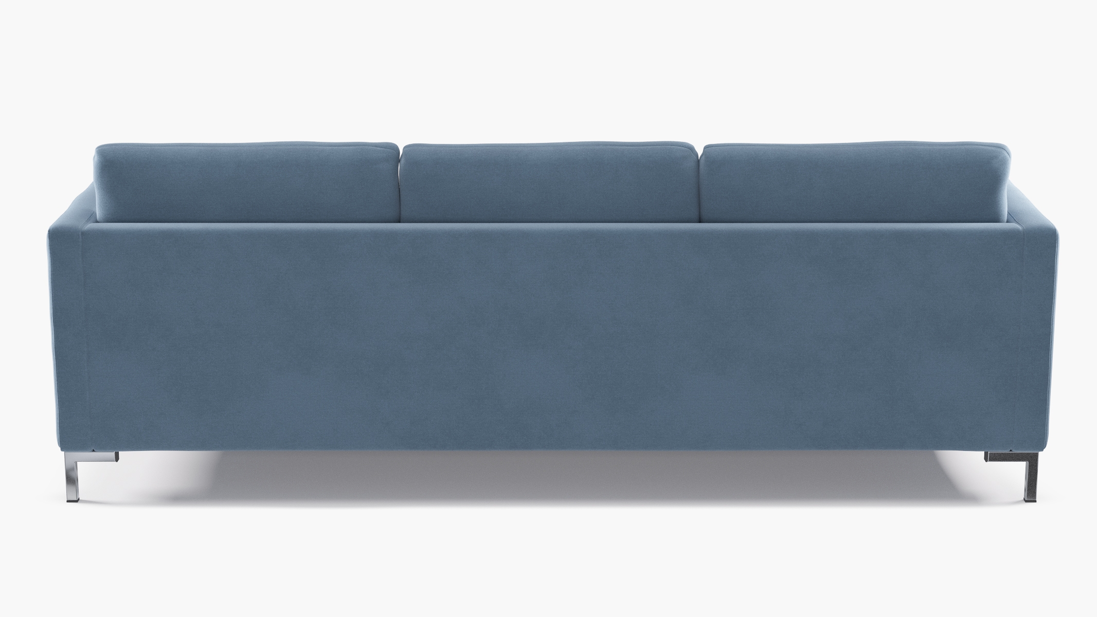 Modern Sofa, Ocean Classic Velvet, Chrome - Image 3