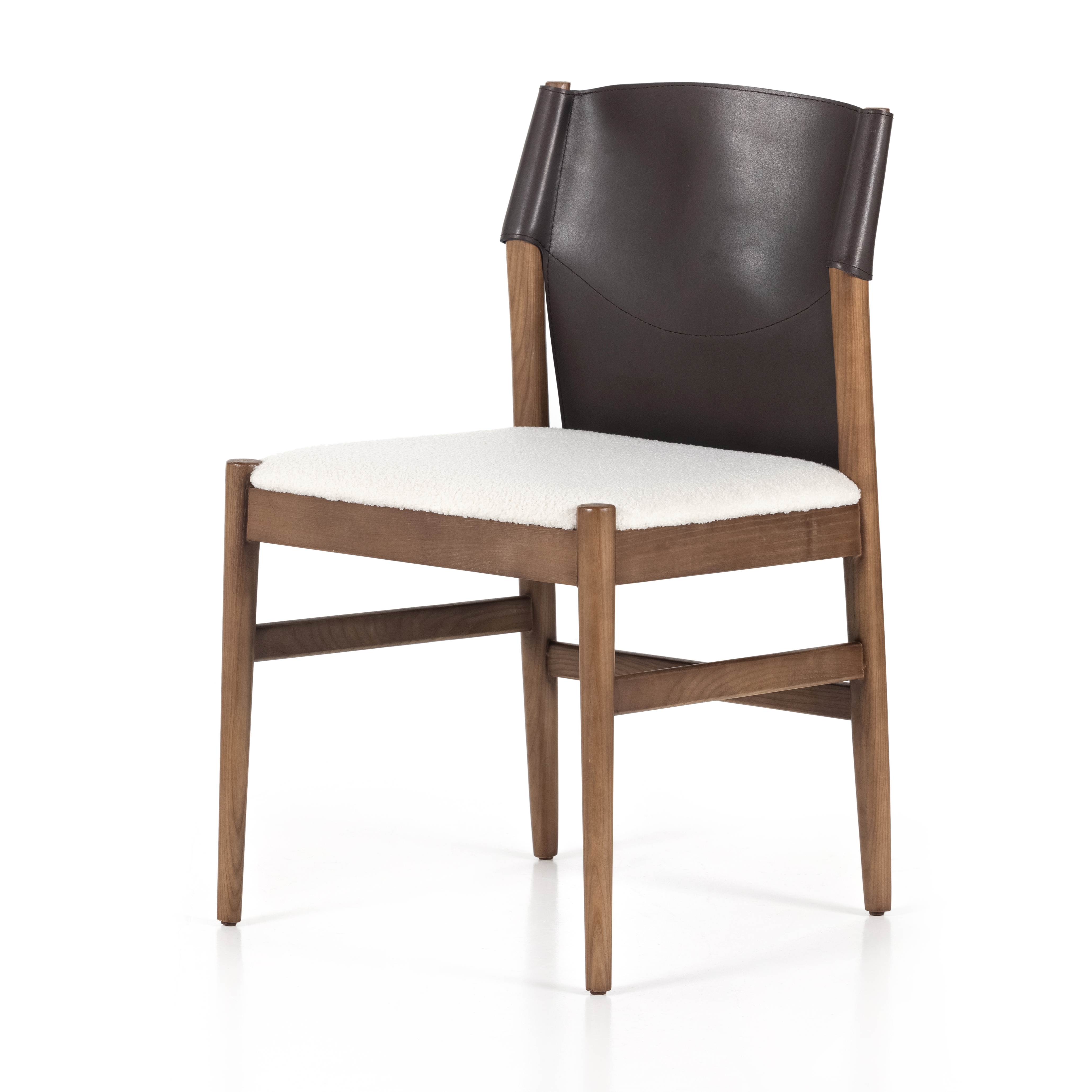 Lulu Armless Dining Chair-Espresso Lthr - Image 0