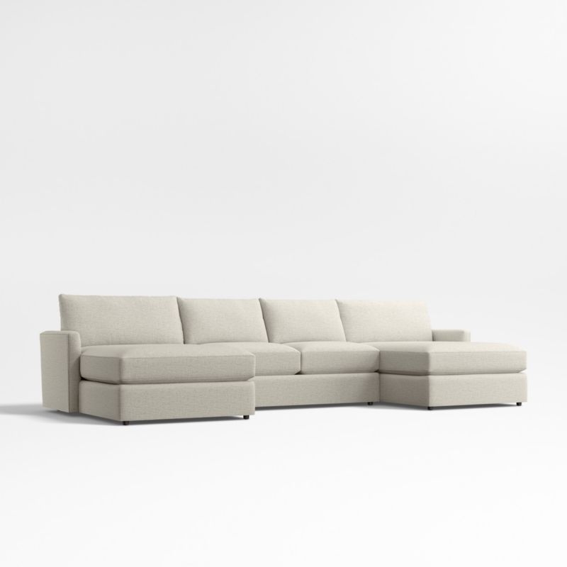 Lounge Classic 3-Piece Double Chaise Sectional Sofa - Image 1