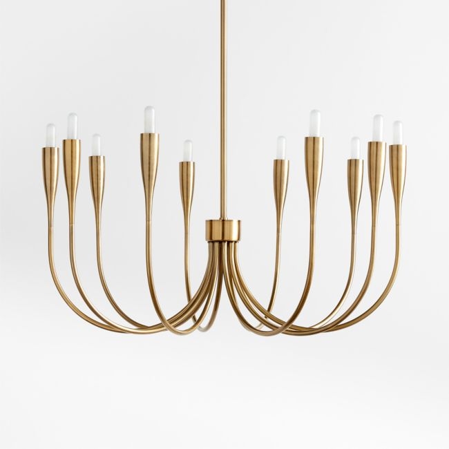 Iiona Small Brass Chandelier Light 25.6" - Image 1