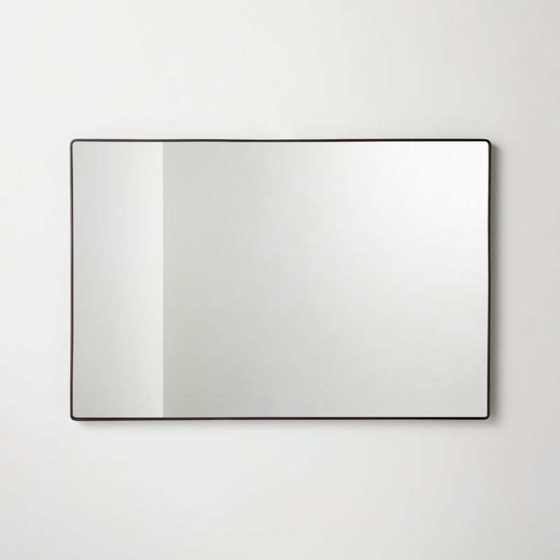 Espressione Blackened Brass Rectangular Wall Mirror 24"X36" - Image 1