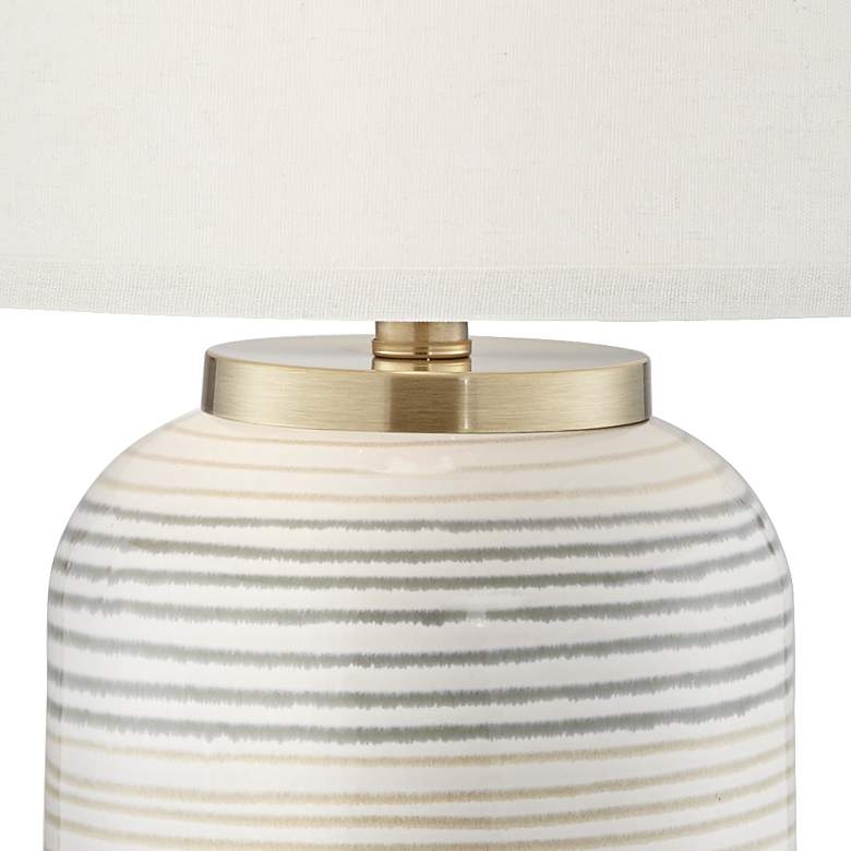 Striped Adler Multi-Color Ceramic Table Lamp - Image 2