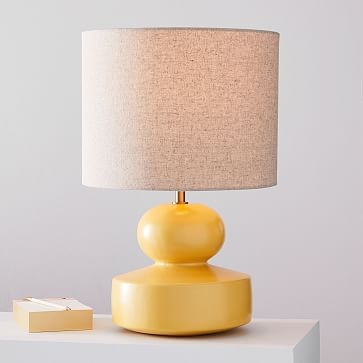 Modern Totem Table Lamp, Small, Lemon Drop - Image 0