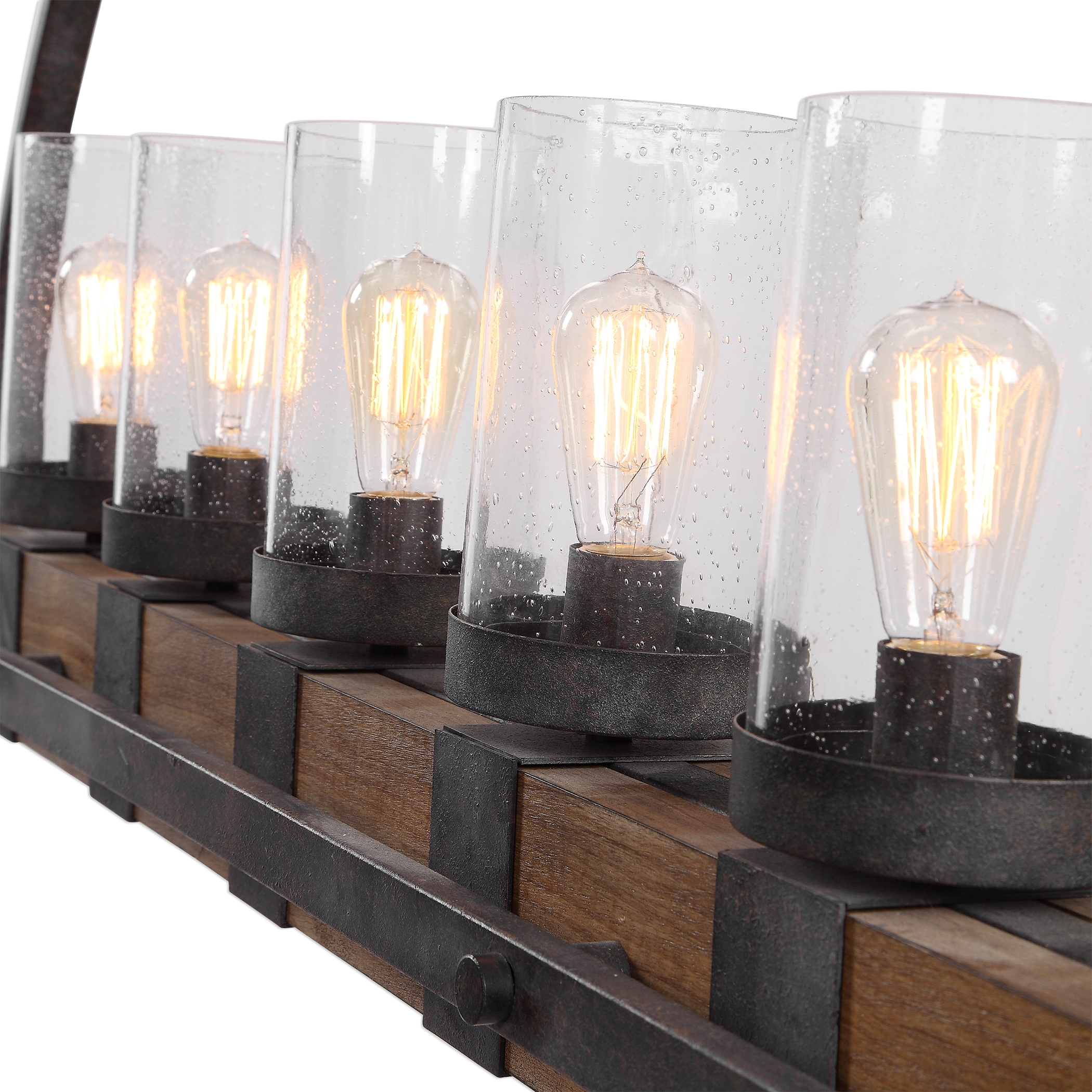 Atwood Rustic Linear Chandelier, 5 Light - Image 3