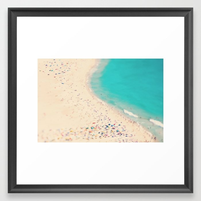 Beach Love Iii - Nazare Framed Art Print by Ingrid Beddoes Photography - Scoop Black - MEDIUM (Gallery)-22x22 - Image 0