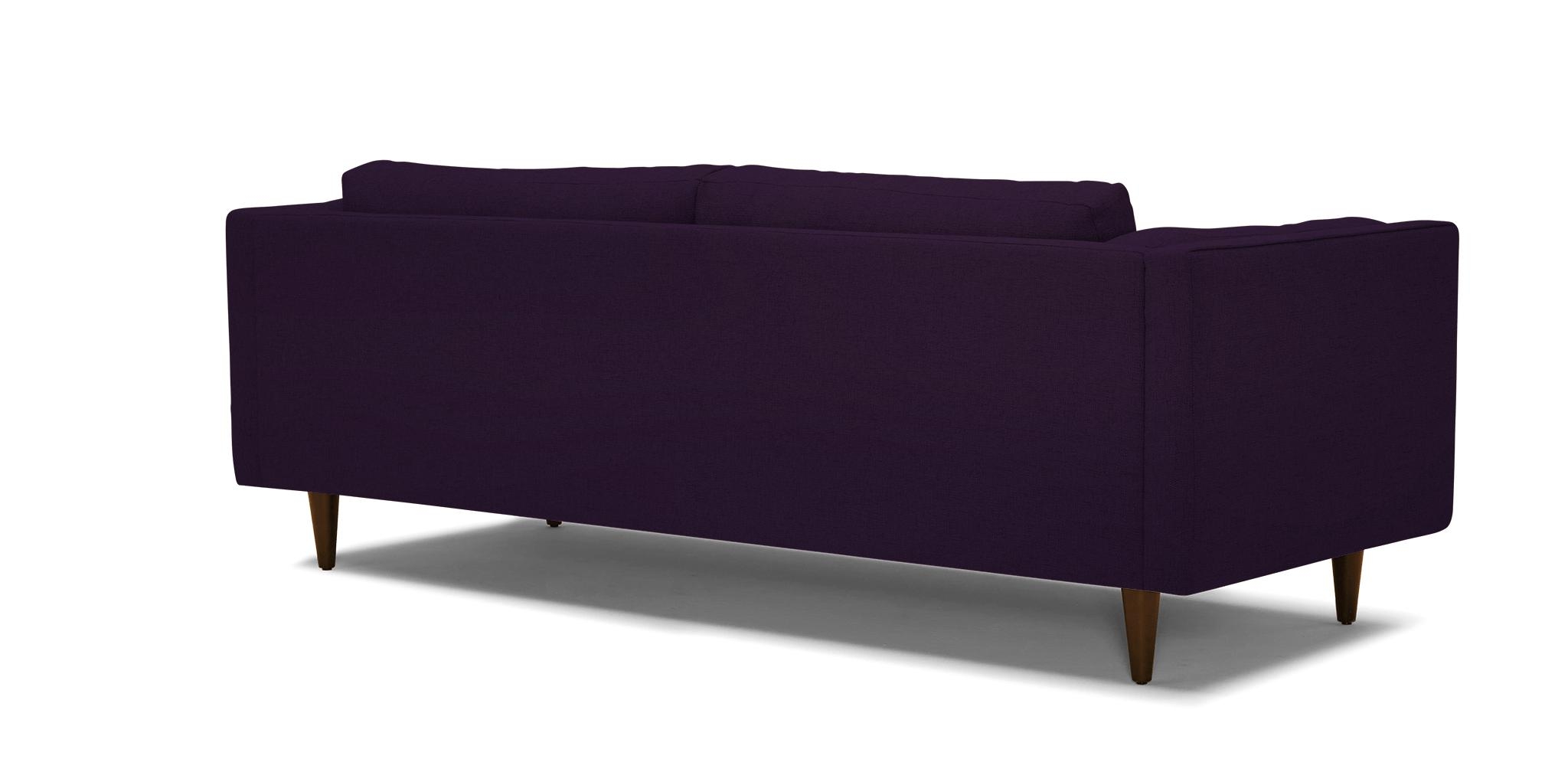 Purple Parker Mid Century Modern Sofa - Royale Amethyst - Mocha - Image 3