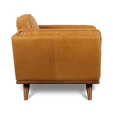 Zander Chair, Down Blend, Vegan Leather, Saddle, Almond - Image 3
