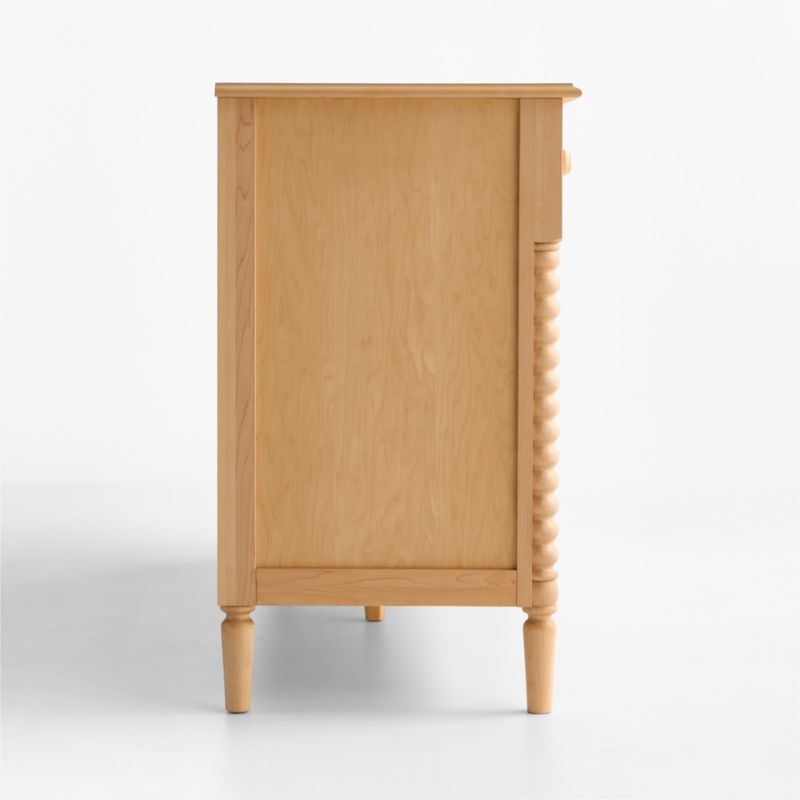 Jenny Lind 62" Natural Maple Wood Extra Wide 7-Drawer Kids Dresser - Image 3