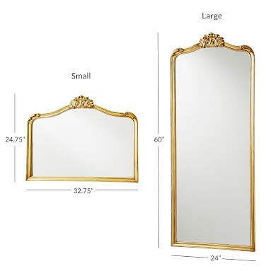 Ornate Filigree Mirror, Large, Brass - Image 5