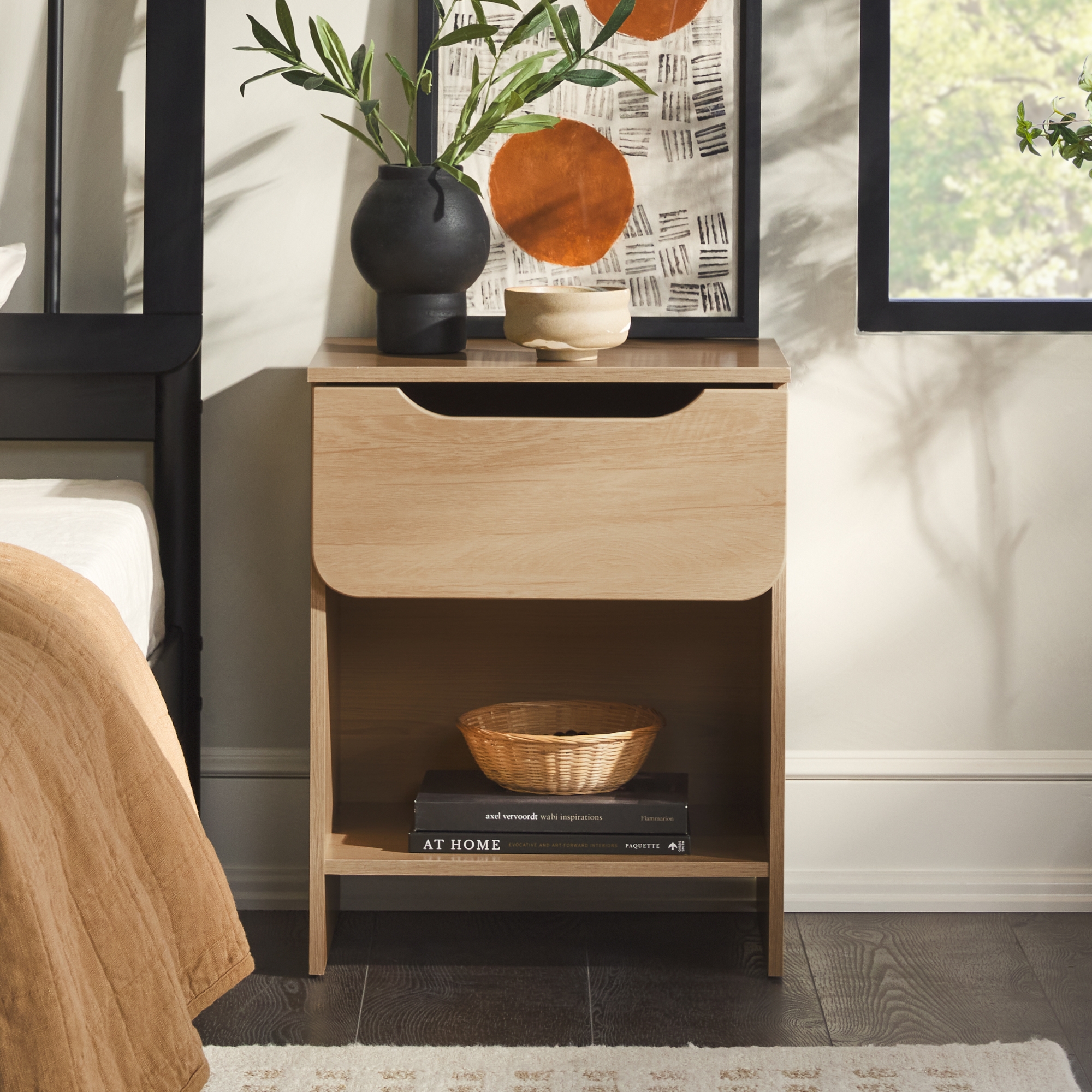 Simple Modern 1-Drawer Nightstand - Image 2