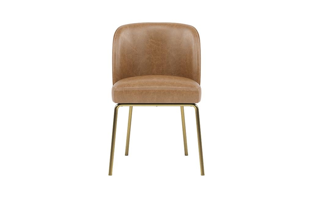 Graham Leather Metal Framed Upholstered Chair - Image 0