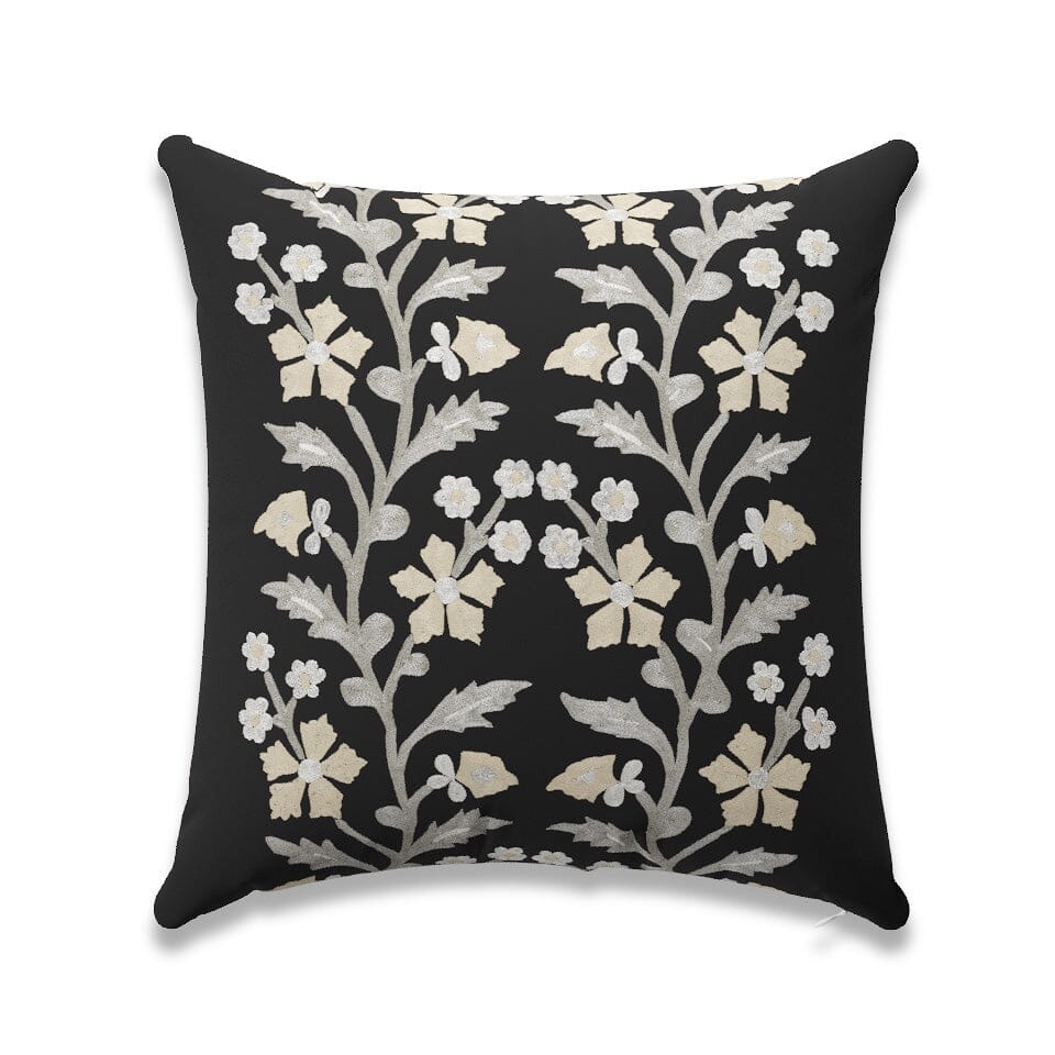 Black Tree of Life Suzani Outdoor Pillow by St. Frank | 40" W x 15" H | Polyester - Image 4
