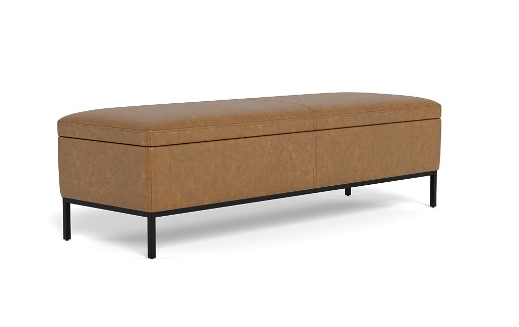 Miller Leather Storage Bench - Image 1