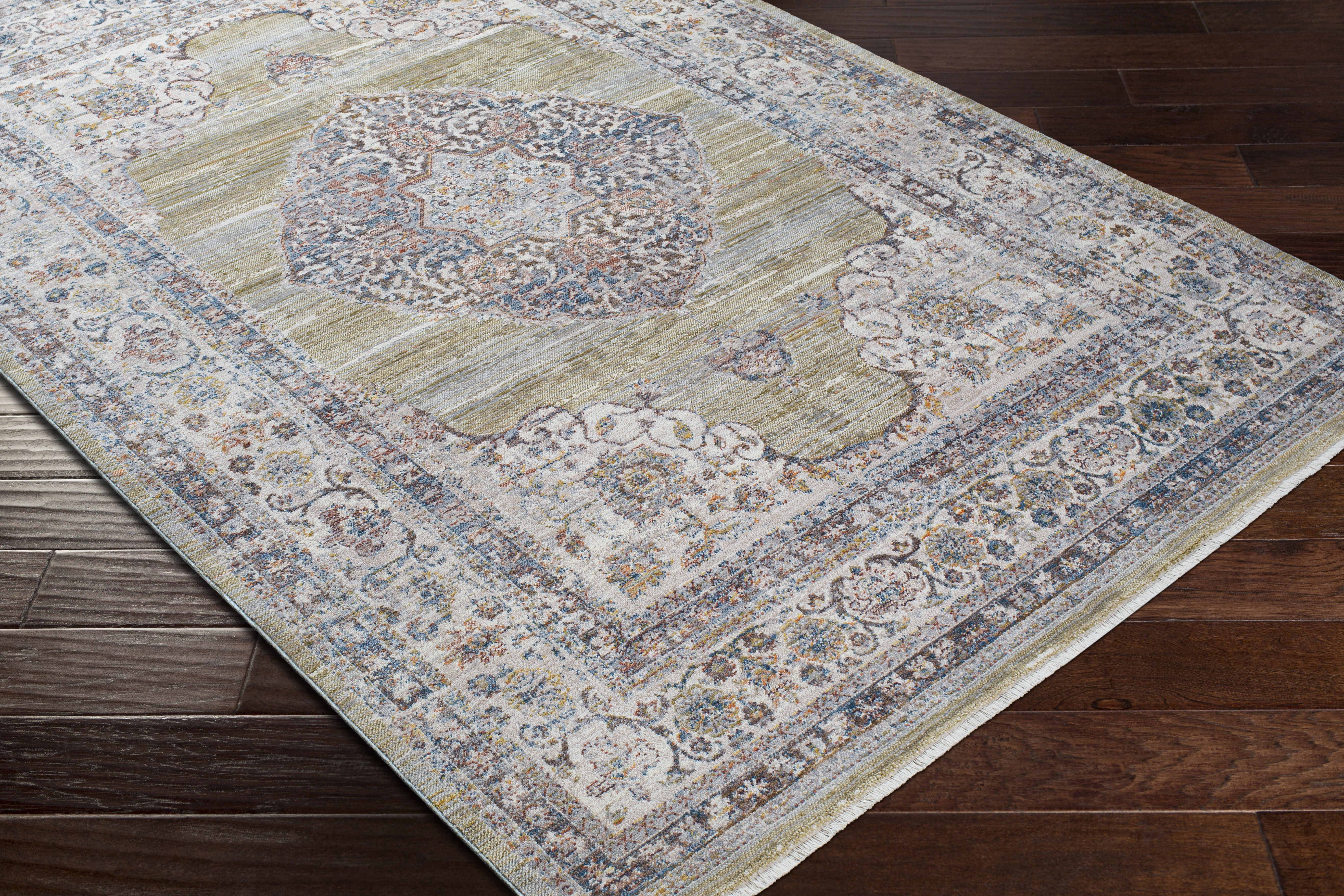 Ephesians Beige Indoor 2' x 2'11" Machine Woven Rug - Image 2