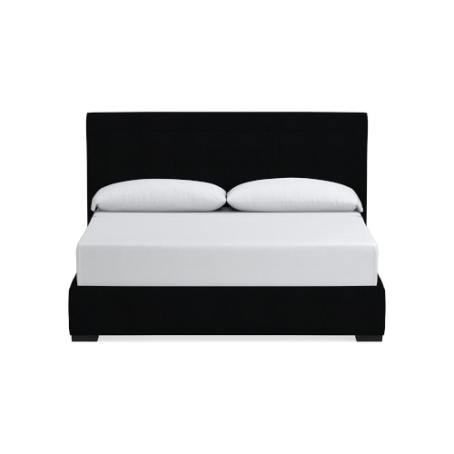 Irving 53 Tufted Bed, King, LIBECO Belgian Linen, Black - Image 0