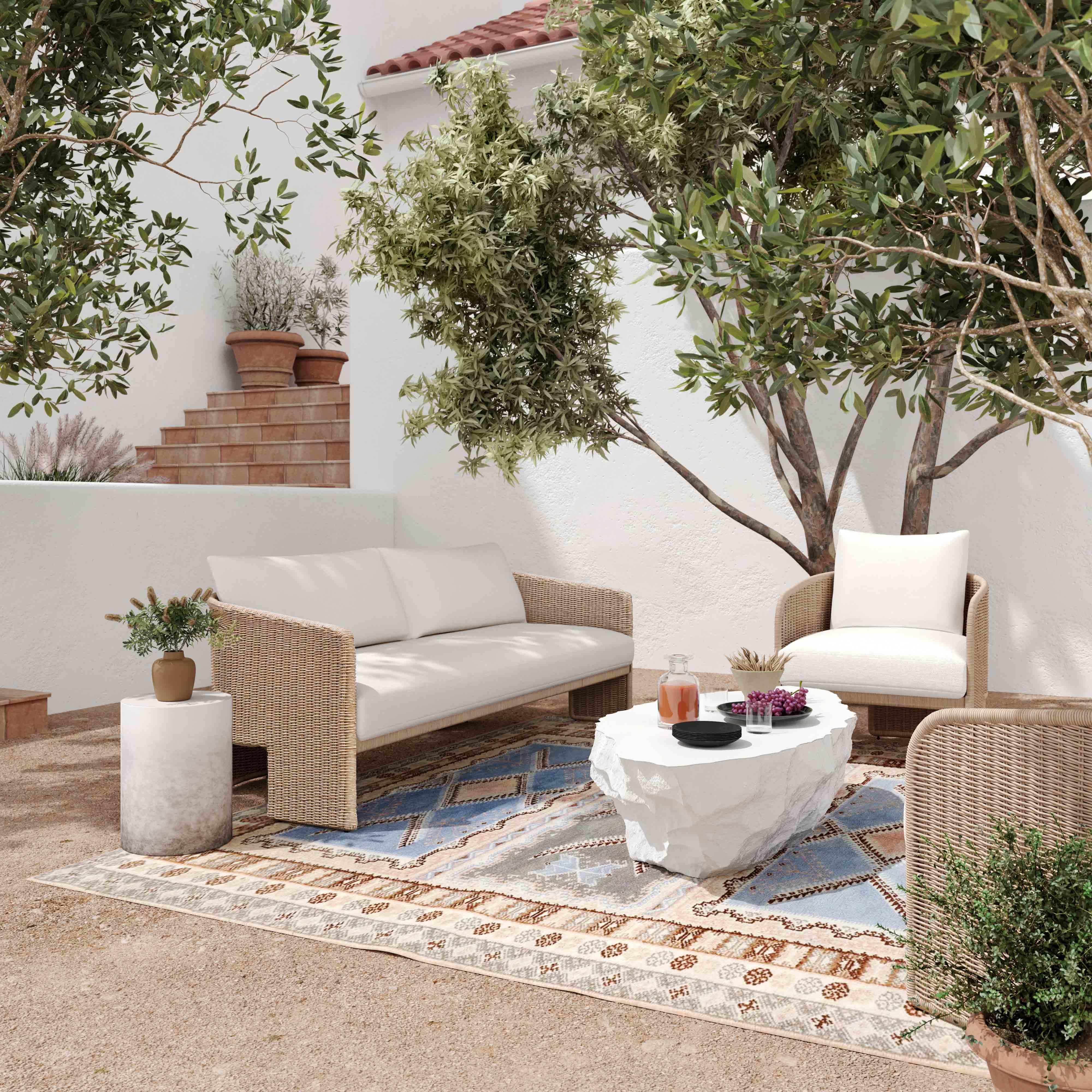 Alexa Cream Outdoor Armchair - Image 6