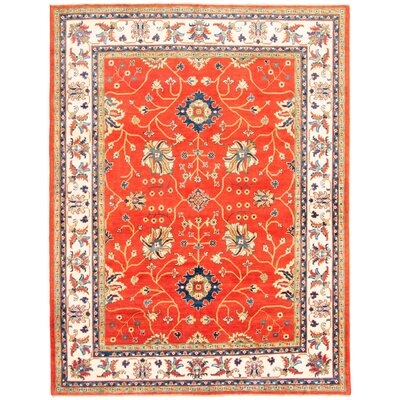 One-of-a-Kind Hypoluxo Hand-Knotted 2010s Gazni Red 8' x 10'4" Wool Area Rug - Image 0