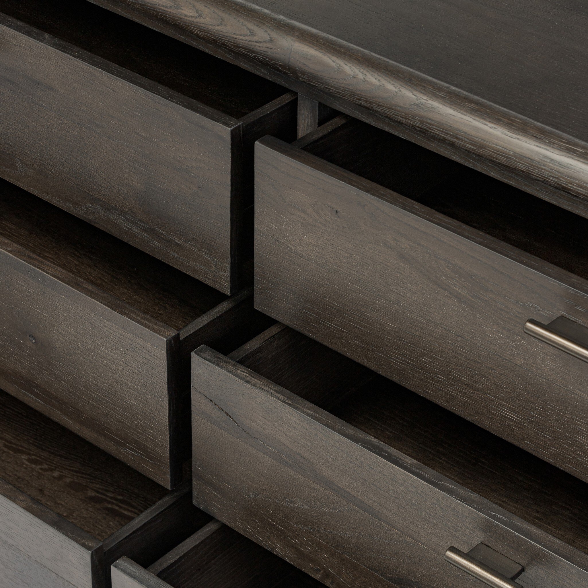 Glenview 6 Drawer Dresser - Cracked Smoked Black Veneer - Image 13