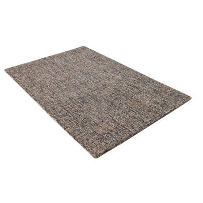 One Of A Kind  Hand-Tufted Modern & Contemporary 2' X 3' Solid Wool Brown Rug - Image 0