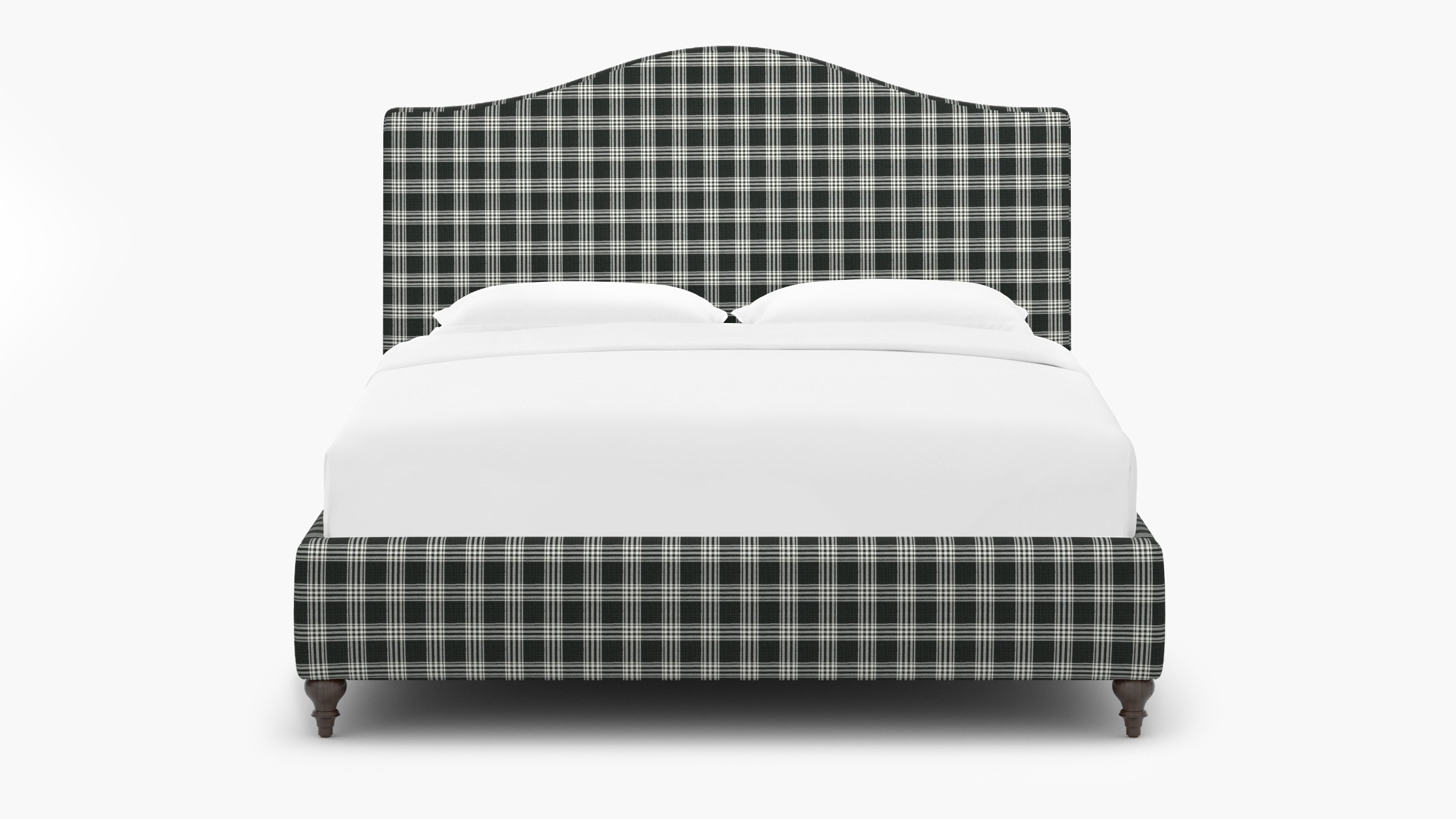 Camelback Bed, Barnegat Plaid, Espresso Traditional Turned Leg, King - Image 0