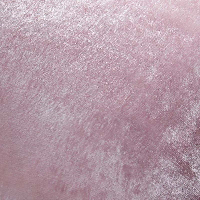 18"x12" Viscose Pink Velvet Pillow with Down-Alternative Insert - Image 2
